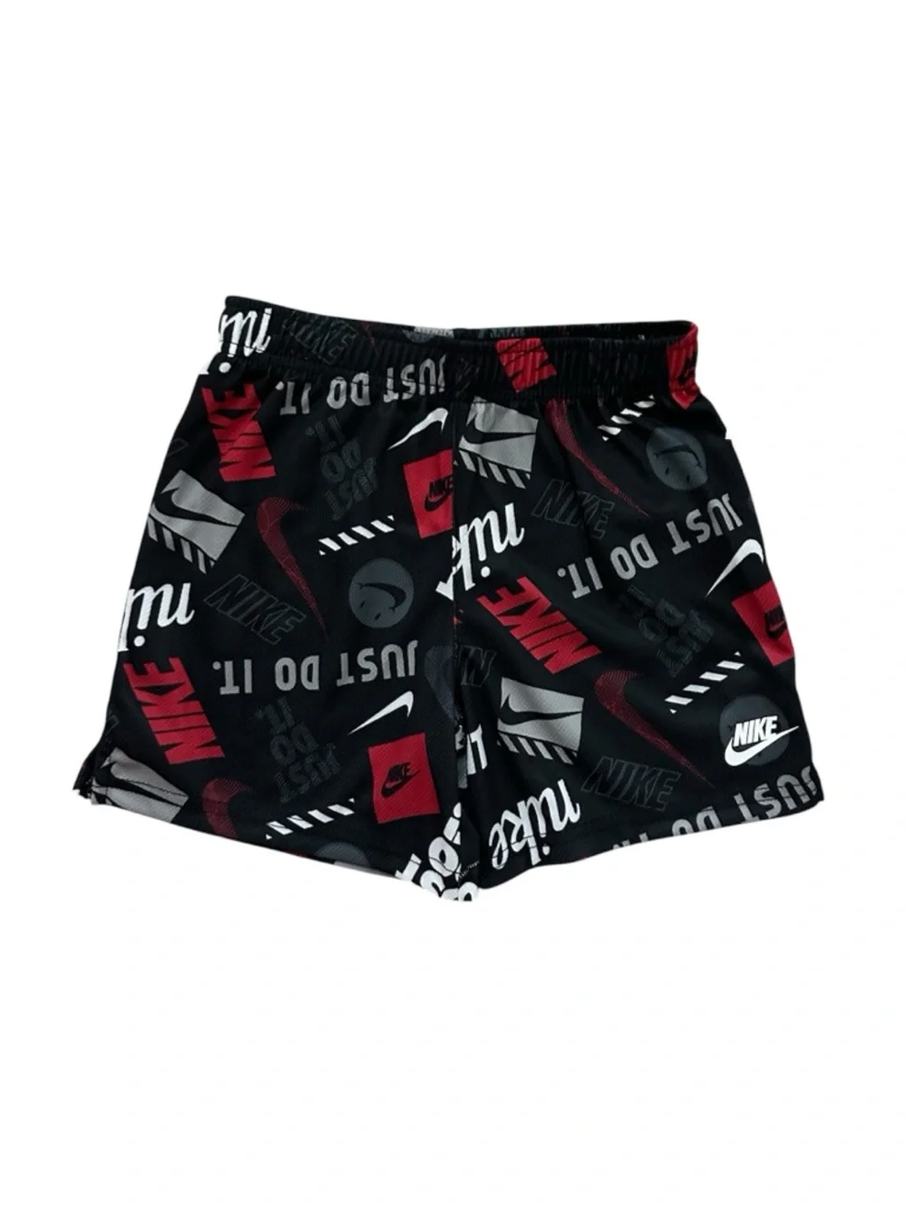 Boys Size 6 Nike 2 Piece Set NWT Red Graphic Tee & Black Logo Shorts Outfit - Picture 2 of 3